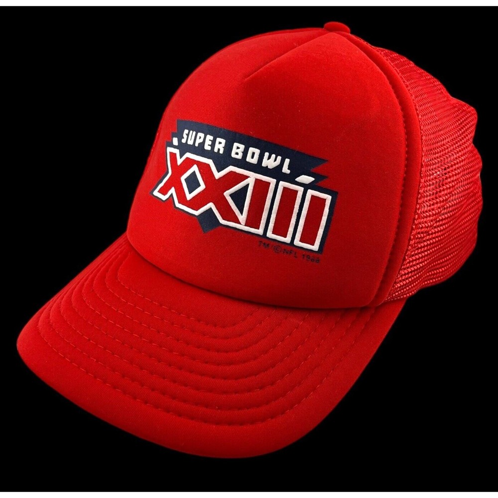 Vintage NFL Super Bowl XXIII  Red Snapback Hat Cap